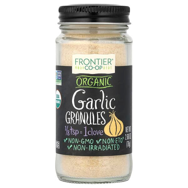 <img alt="Frontier Co-op, Organic, Garlic, Granules, 2.68 oz (76 g)" title="Frontier Co-op, Organic, Garlic, Granules, 2.68 oz (76 g),089836184696"