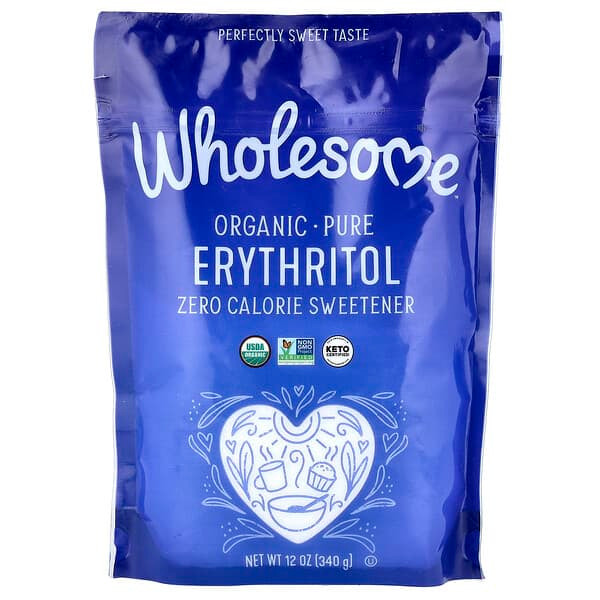 <img alt="Wholesome Sweeteners, Organic Pure Erythritol, Zero Calorie Sweetener, 12 oz (340 g)" title="Wholesome Sweeteners, Organic Pure Erythritol, Zero Calorie Sweetener, 12 oz (340 g),012511347116"