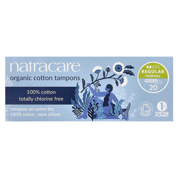 <img alt="Natracare, Organic Cotton Tampons, Regular, Normal, 20 Tampons" title="Natracare, Organic Cotton Tampons, Regular, Normal, 20 Tampons,782126001009"
