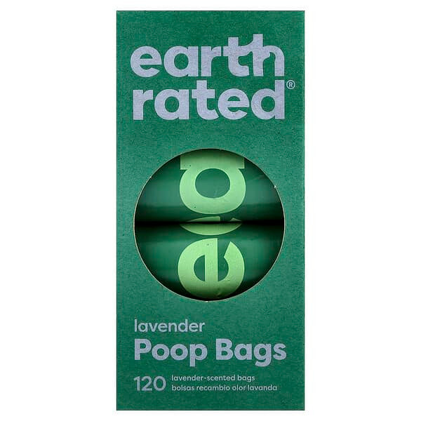 <img alt="Earth Rated, Poop Bags, Lavender, 8 Rolls" title="Earth Rated, Poop Bags, Lavender, 8 Rolls,870856000024"