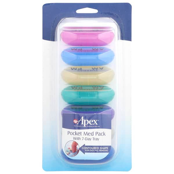 <img alt="Apex, Pocket Med Pack with 7-Day Tray, 1 Tray" title="Apex, Pocket Med Pack with 7-Day Tray, 1 Tray,076855700754"