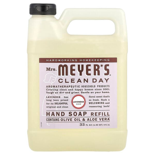 <img alt="Mrs. Meyers Clean Day, Hand Soap Refill, Lavender, 33 fl oz (975 ml)" title="Mrs. Meyers Clean Day, Hand Soap Refill, Lavender, 33 fl oz (975 ml),808124111639"