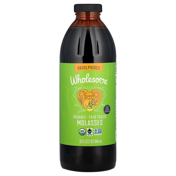 <img alt="Wholesome Sweeteners, Organic Molasses, Unsulphured, 32 fl oz (946 ml)" title="Wholesome Sweeteners, Organic Molasses, Unsulphured, 32 fl oz (946 ml),012511700003"