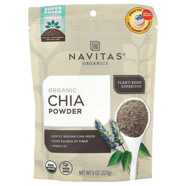 <img alt="Navitas Organics, Organic Chia Powder, 8 oz (227 g)" title="Navitas Organics, Organic Chia Powder, 8 oz (227 g),858847000369"