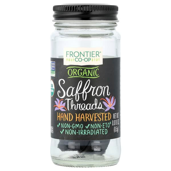 <img alt="Frontier Co-op, Organic Saffron Threads, 0.018 oz (0.5 g)" title="Frontier Co-op, Organic Saffron Threads, 0.018 oz (0.5 g),089836184504"