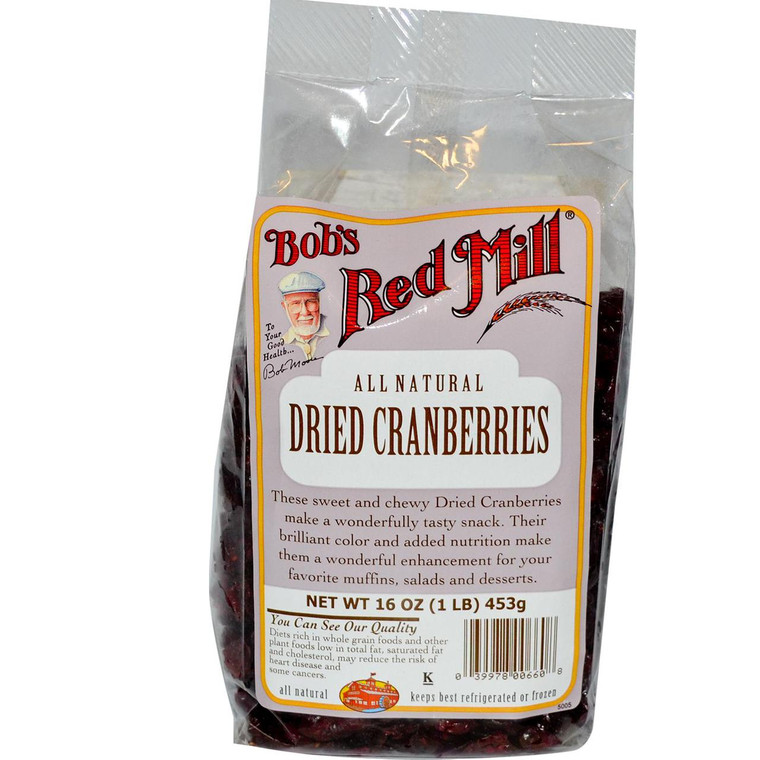 Bobs Red Mill, Dried Cranberries, 16 oz (453 g)