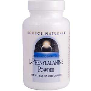 Source Naturals L-Phenylalanine Powder -- 3.53 oz