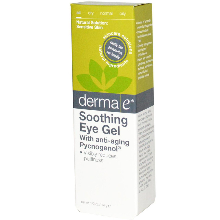Derma E, Sensitive Skin Eye Gel, 1/2 oz (14 g)