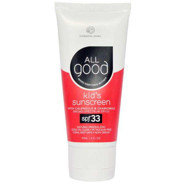 All Good Products, Kids Sunscreen, SPF 33, 3 fl oz (89 ml)