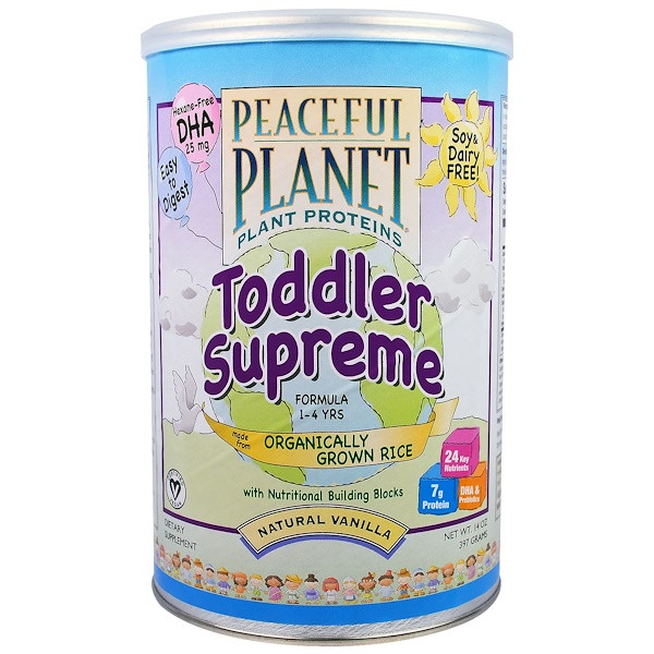 VegLife, Toddler Supreme Formula, 1-4 Years, Natural Vanilla, 14 oz (397 g)