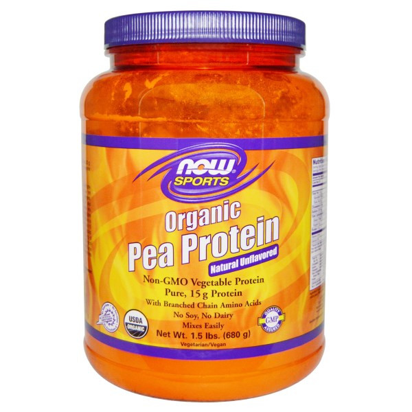 Now Foods, Sports, Organic Pea Protein, Natural Unflavored, 1.5 lbs (680 g)