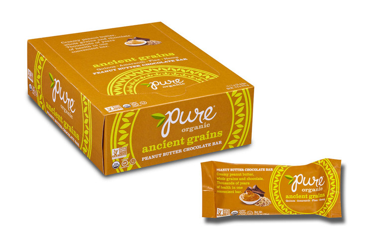 Pure Organic, Ancient Grains Bar,  Peanut Butter Chocolate - 12 Bars