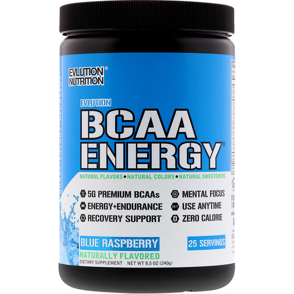 EVLution Nutrition, BCAA Energy, Blue Raspberry, 8.5 oz (240 g)