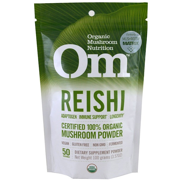 Organic Mushroom Nutrition, Reishi, Mushroom Powder, 3.57 oz (100 g)
