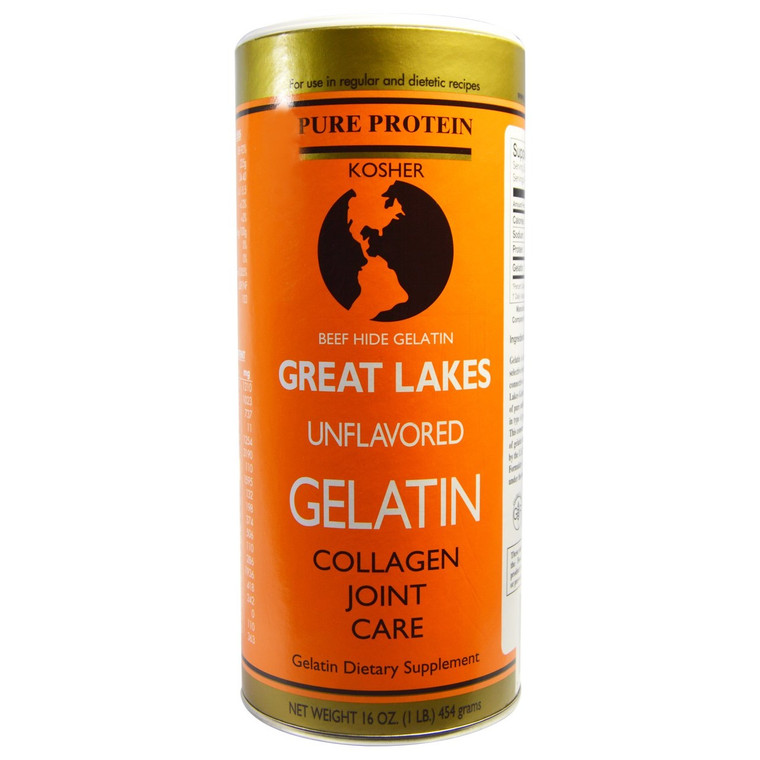 Great Lakes Gelatin Co., Beef Hide Gelatin, Collagen Joint Care, Unflavored, 16 oz (454 g)