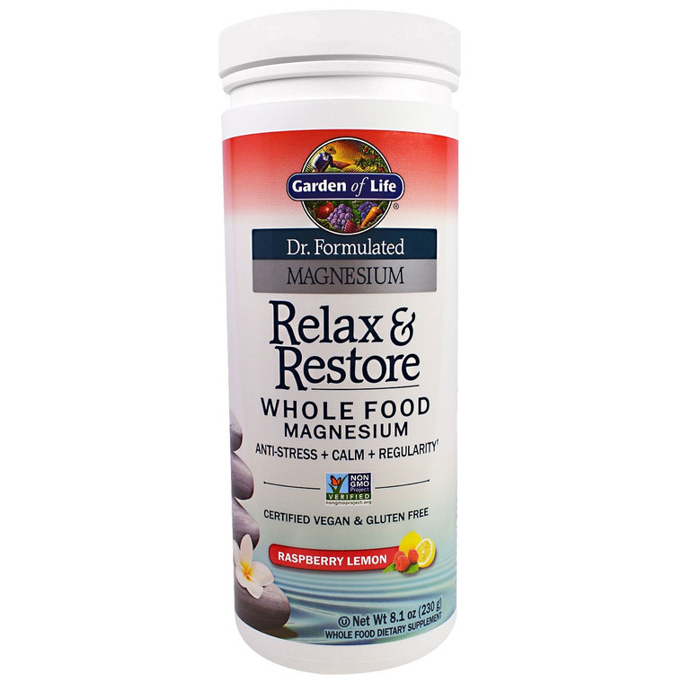 Garden of Life, Dr. Formulated Magnesium Relax & Restore, Raspberry Lemon, 8.1 oz (230 g)