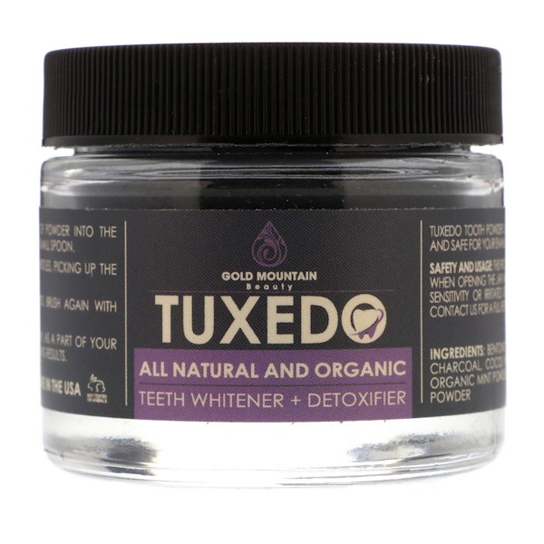 Gold Mountain Beauty, Tuxedo, All Natural and Organic Teeth Whitener + Detoxifier, 32 g