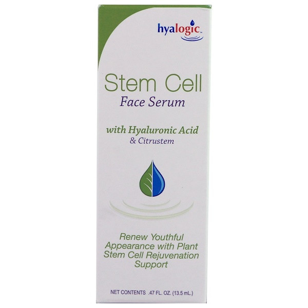 Hyalogic , Stem Cell Face Serum with Hyaluronic Acid & Citrustem, .47 fl oz (13.5 ml)
