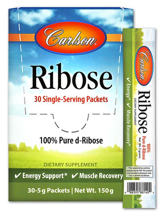 Carlson Labs, Ribose , 30 Single Serving Packets, 5 g Each