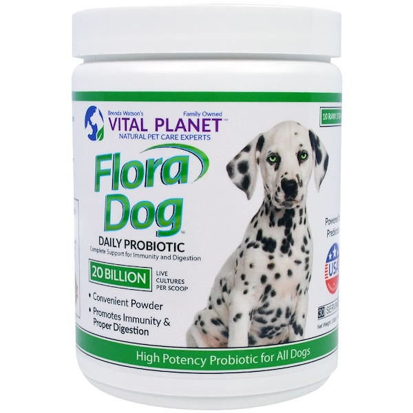 Vital Planet Flora Dog Daily Probiotic Powder -- 20 billion - 3.92 oz