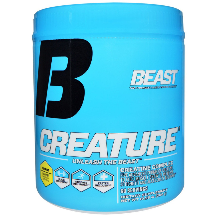 Beast Sports Nutrition, Creature Powder, Citrus Flavor, 10.58 oz (300 g)