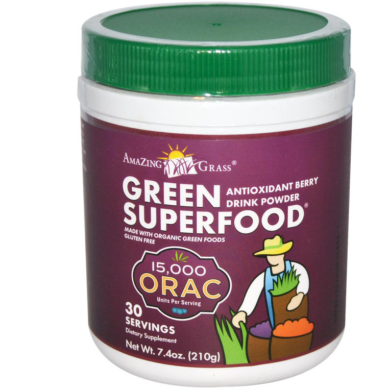 Amazing Grass, Green Superfood Antioxidant, Sweet Berry, 7.4 oz (210 g)