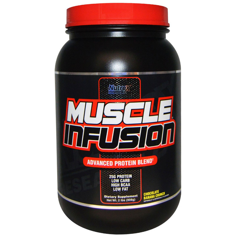 Nutrex Research Labs, Muscle Infusion, Advanced Protein Blend, Chocolate Banana Crunch, 2 lbs (908 g)