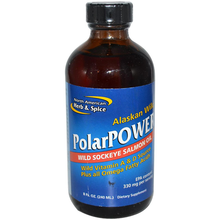 North American Herb & Spice, Alaskan Wild PolarPower, Wild Sockeye Salmon Oil, 8 fl oz (240 ml)
