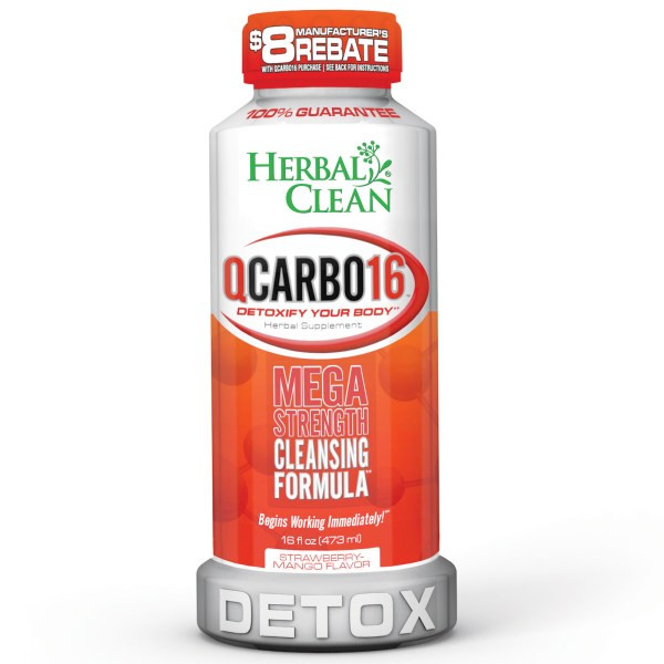 Herbal Clean, QCarbo16, Strawberry-Mango Flavor, 16 fl oz (473 ml)