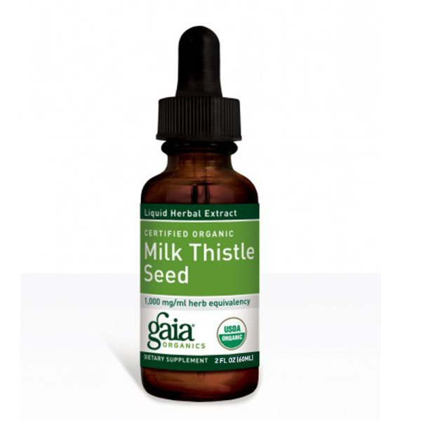 Gaia Herbs, Certified Organic Milk Thistle Seed, 2 fl oz (60 ml)