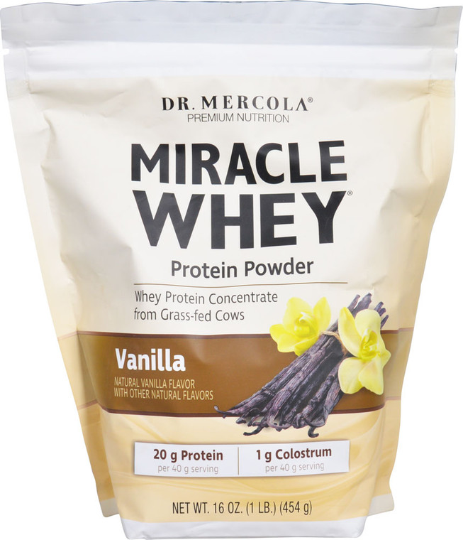 Dr. Mercola, Premium Nutrition, Miracle Whey, Protein Powder, Vanilla, 1 lb (454 g)