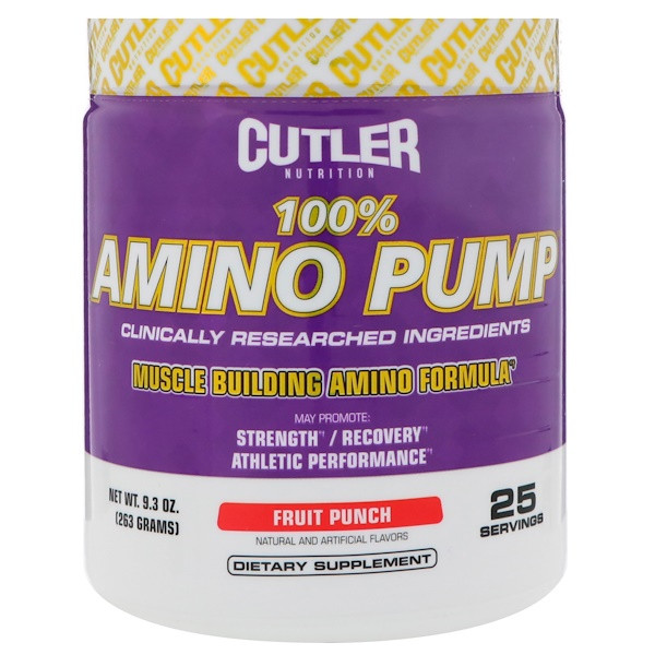 Cutler Nutrition, Amino Pump, Fruit Punch, 9.3 oz (263 g)