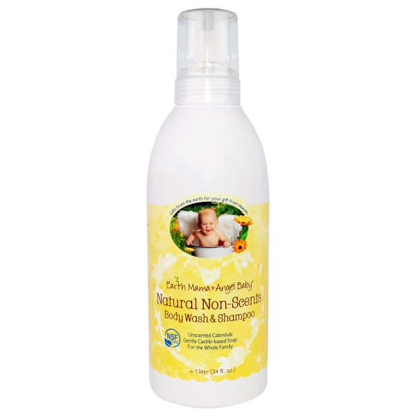 Earth Mama Natural Non-Scents Baby Wash Unscented -- 34 fl oz