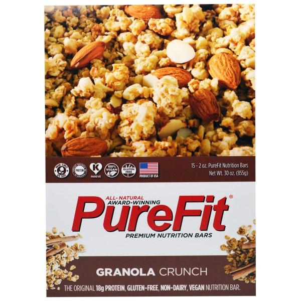 Pure Fit Bars, Premium Nutrition Bars, Granola Crunch, 15 Bars, 2 oz (57 g) Each