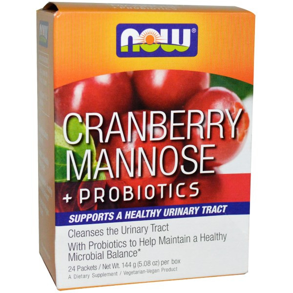 Now Foods, Cranberry Mannose + Probiotics, 24 Packets, (6 g) Each