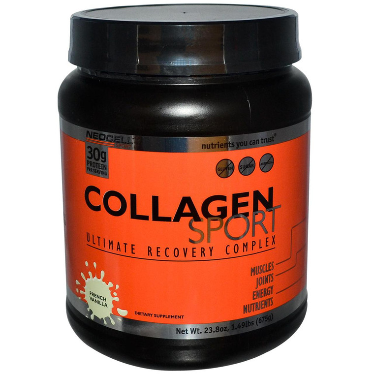 Neocell, Collagen Sport, Ultimate Recovery Complex, French Vanilla, 23.8 oz (675 g)