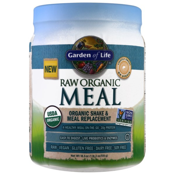 Garden of Life, RAW Organic Meal, Organic Shake & Meal Replacement, Lightly Sweet, 16 oz (454 g)