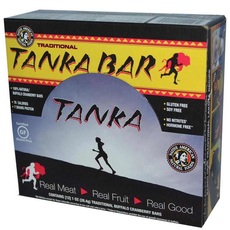 Tanka, Bar, Buffalo Meat with Cranberries, Slow Smoked Original, 12 Bars, 1 oz (28.4 g) Each