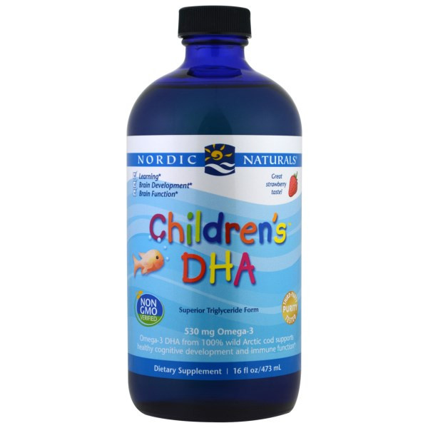 Nordic Naturals, Childrens DHA, Strawberry, 16 fl oz (473 ml)