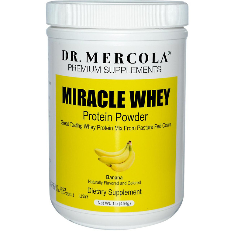 Dr. Mercola Miracle Whey Protein Powder Banana -- 1 lb