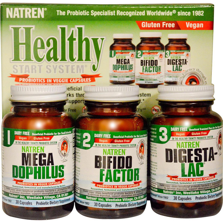 Natren Healthy Start System Dairy Free -- 3 Bottles
