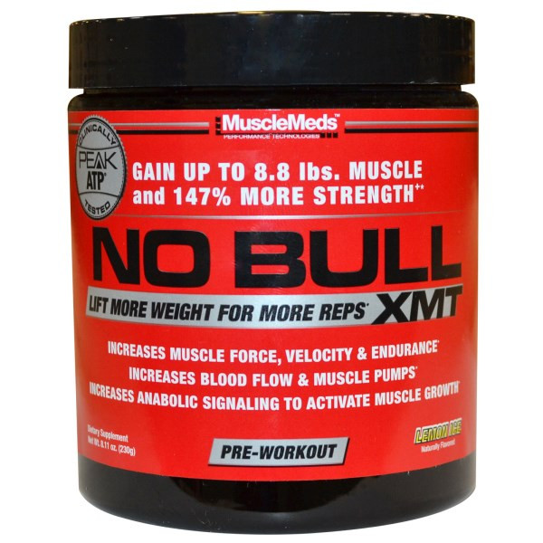 MuscleMeds, No Bull XMT, Pre-Workout, Lemon Ice, 8.11 oz (230 g)