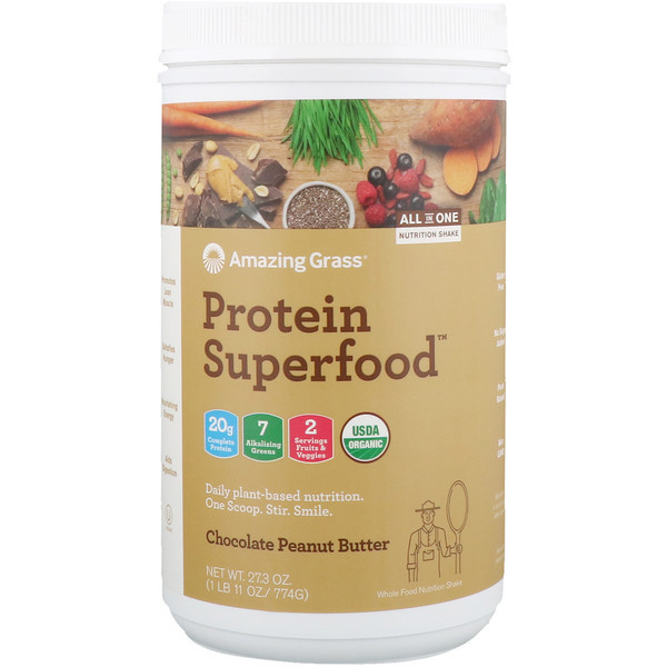 Amazing Grass, Protein Superfood, Chocolate Peanut Butter, 1.7 lbs (774 g)