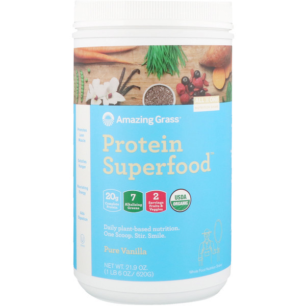 Amazing Grass Protein Superfood Pure Vanilla -- 18 Servings