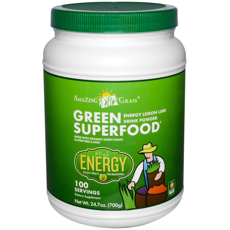 Amazing Grass, Green Superfood, Energy, Lemon Lime, 1.5 lbs (700 g)