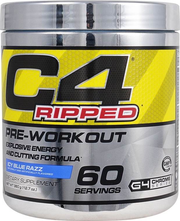 Cellucor C4 Ripped Pre-Workout Icy Blue Razz - 60 Servings
