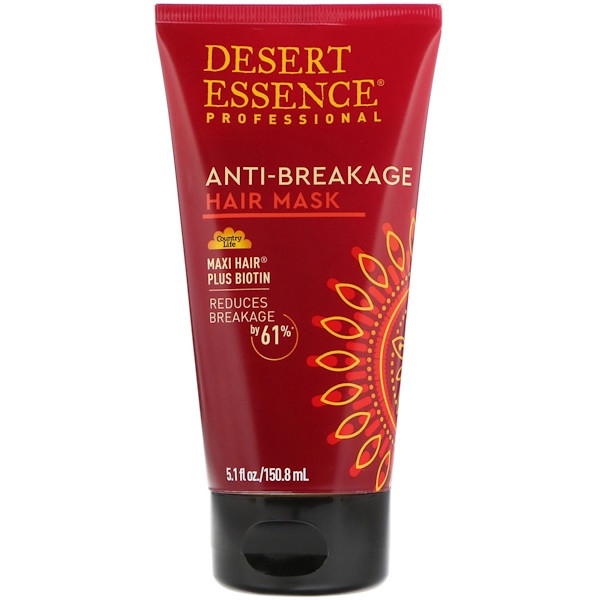 3 PACK of Desert Essence, Anti-Breakage Hair Mask, 5.1 fl oz (150.8 ml)