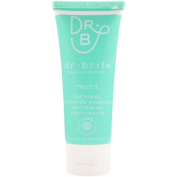 3 PACK of Dr. Brite Natural Activated Charcoal Whitening Toothpaste Travel Size Mint -- 2 oz
