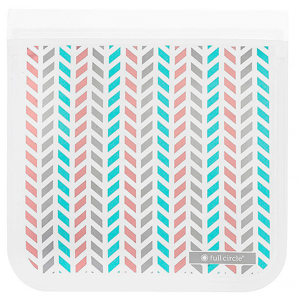 Full Circle, ZipTuck, Reusable Storage Bag, Chevron, 1 Bag