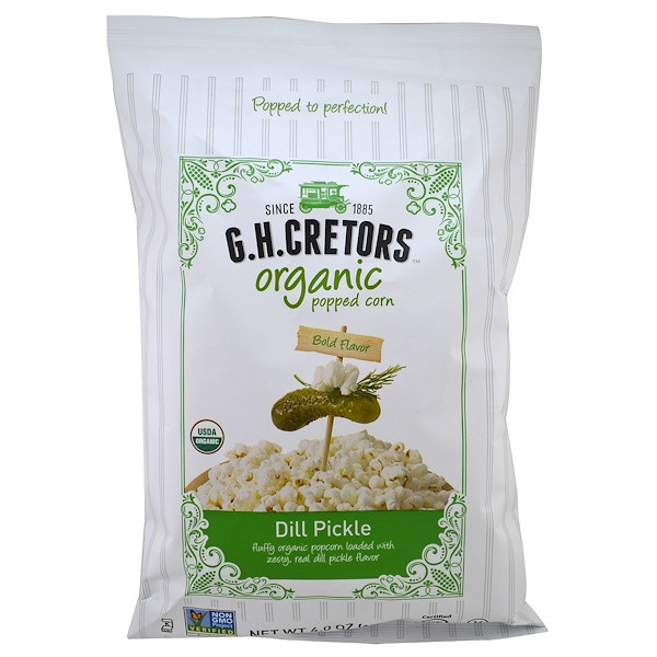 G.H. Cretors, Organic Popped Corn, Dill Pickle, 4.0 oz (113 g)